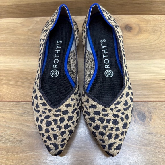 Rothy’s Shoes - Rothys Spotted Leopard Point Flats Womens 8.5 Pointed Toe Slip On